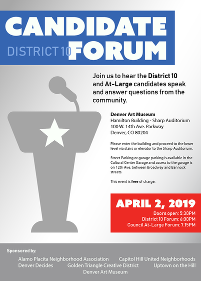 District 10 Candidate Forum Flyer